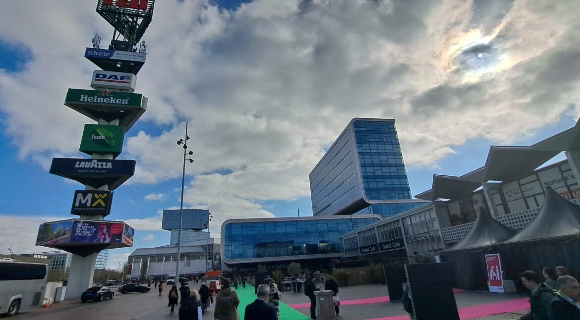 View of RAI exhibition center in Amsterdam